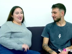 Big assed girl with HUMONGOUS BOOBS seduces a guy in the street for FAKings