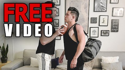 Bottom Games - Fit And Alluring Dude Gets Covered With His Roommate's Huge Load Of Cum After Shower