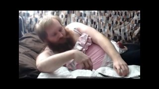 sissy Little Pisses all over pink onesie whole Bed gets Soaks is hot golden shower Pee Ass