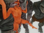 Preview 2 of Furry gangbang | wild life | gay orgy with monsters