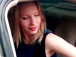 Horny Slut Public Fingering Wet Pussy till Incredible Orgasm in Car