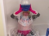 Roll Exe Cosplay Clear Plastic PVC Dress Sissy Blue Slime Wam messy preview