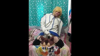 PVC Colette Cosplay Sissy Couche Vibromasseur mitaines farces bosse