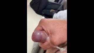 Wanking my cock with cum shot