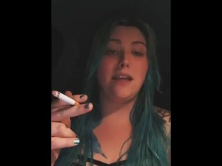 exclusive, vertical video, solo female, smoking fetish