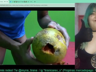 Argentinian Girl React to "men Fucks a Papaya" En Español