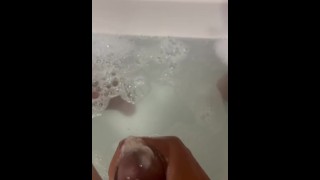 Bathtub cumshot