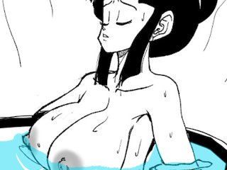 dragon ball z hentai, boob massage, touching boobs, big tits