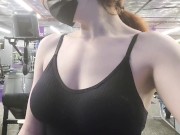 Preview 6 of Teen flashes in public gym to get guy's attention