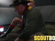 Preview 1 of ScoutBoys - cute ginger Boy Scout fucked bareback by hunky Scoutmaster