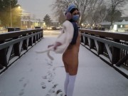 Preview 5 of Husband dared me to strip in the snow...he didn't think I'd do it!