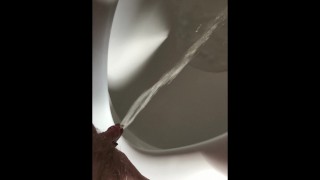POV Video of This Hot Little Pee Slut Sarah Evans Standing up to Pee
