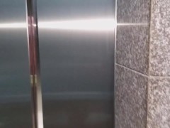 Video Risky PLAY with my BLACK DILDO in Hotel lift and parking # Public NO PANTIES