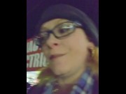 Preview 1 of Sexy Smoking Milf in glasses walking the city