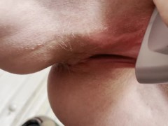 Swelled up clit after seven minutes of vacuum cleaner fun