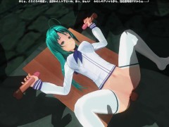3D HENTAI college girl is serving a sentence in the basement