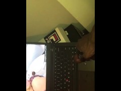 BBC CUM ON MY LAPTOP 💻 WATCHING A FINE PORN STAR ⭐️ 