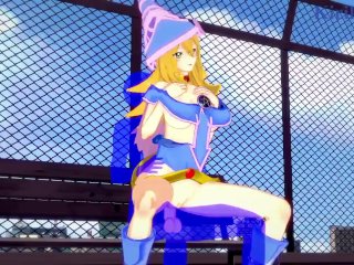 Dark Magician Girl and I Have_Deep Sex_on the Roof of a Building. - Yu-Gi-Oh! Duel Monsters Hentai