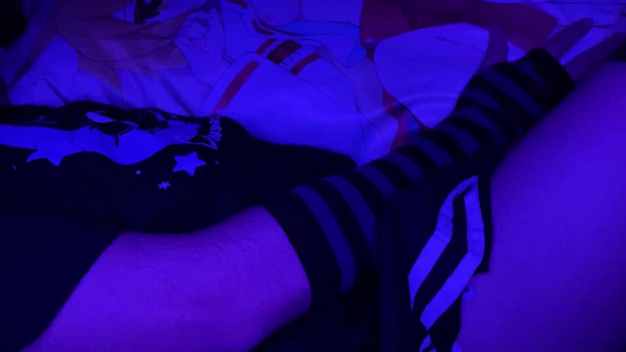 Needy femboy humps waifu body pillow and fucks fleshlight