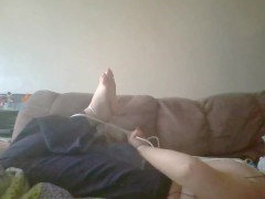 Dumb Kitten hogties herself for the first time and cums listening to a Spicy Audio