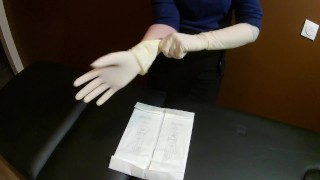 Surgical Elbow Gloves Made Of Latex Handjob