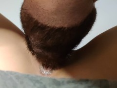 Very wet cunnilingus on my creamy tight pussy