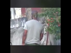 Jamaican pissing in public 