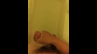 Shower jackoff (bad angle)