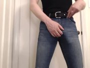 Preview 1 of Cumming in ultra-tight jeans and equestrian boots