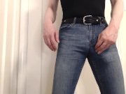Preview 5 of Cumming in ultra-tight jeans and equestrian boots