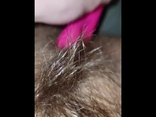 Vikki Bush hairy pussy pink vibrator