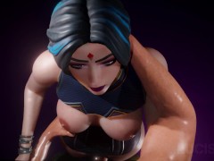 Video Animation with Raven (DC) from Fortnite (Remaster 2021) (SOUND, 60FPS, 4K)