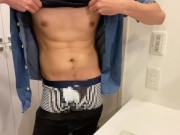 Preview 1 of Pleasant masturbation with erotic body and nipples (Japanese sexy guy)