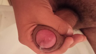 Sacándome la leche acumulada