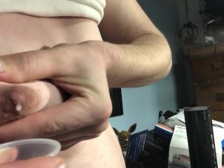 lactating fox, areola expands, milkers, solo male