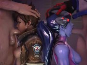Preview 2 of Tracer And Widowmaker Face Fucked
