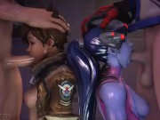 Preview 5 of Tracer And Widowmaker Face Fucked