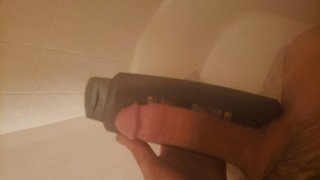 Hard in the shower