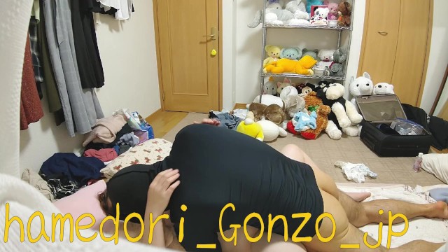 巨乳、巨尻のデブ女に生で中出しする日本人。デブカップルのセックスライフ♥
