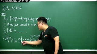 Les Derniers Travaux De L'enseignant Zhang Xu En 2022 NTU 108 Transfer Exam Calculus B Volume #18 #Math Teacher Zhang Xu