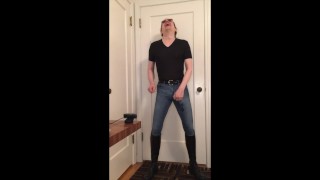 2 Cameras Cumming In Ultra-Tight Jeans And Equestrian Boots