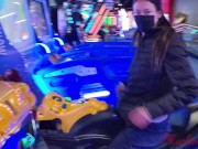 Preview 2 of Exhibitionist Wife Caught Flashing at Arcade