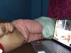 woman watching lesbian porn