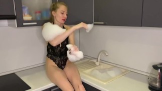 This baby knows how to have fun. dancing.