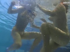 Underwater sexiest babes ever touching tits