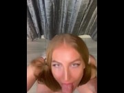 Preview 5 of FOXY_RED_X REDHEADED HORNY ONLYFANS SLUT DEEPTHROATING COCK & TAKING A MOUTHFUL OF CUM