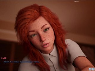 visual novel, redhead big tits, redhead, big boobs