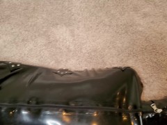 Sexy Humiliation Slut is Made to Cum in a Total Sensory Deprivation Latex Sack with Breath Play - 4K