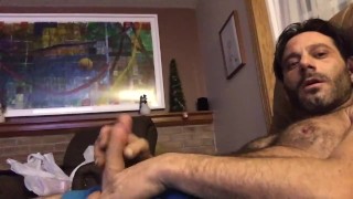 Jacking off on couch 
