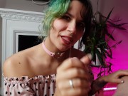 Preview 5 of Sexy Girl Loves Suck Big Dick, Cum on Tits, Play with Sperm